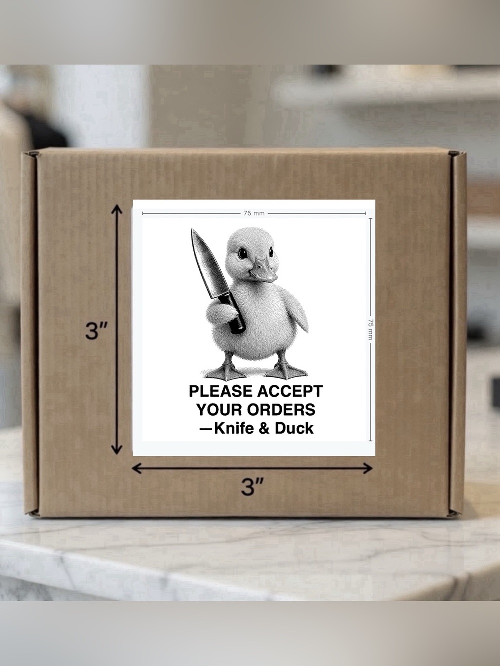 Please Accept Your Orders Stickers
 3”x3”-100ct.